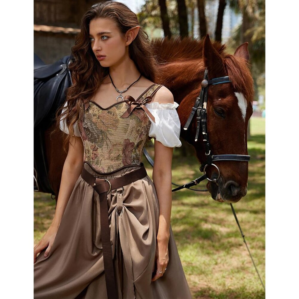 Cosplay-Ready Dark Brown Leather Belt for Pirates, Vikings & Renaissance Fairs - Picture 4 of 9